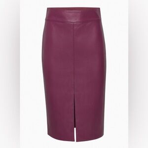 NWT Babaton Aritzia Pegu Skirt Vegan Leather Grapevine SZ 6